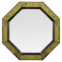 Зеркало восьмиугольное в раме Maja Золото, чёрный