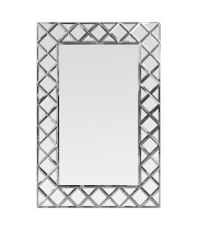 Венецианское зеркало в зеркальной раме Petit Cristal Серебро