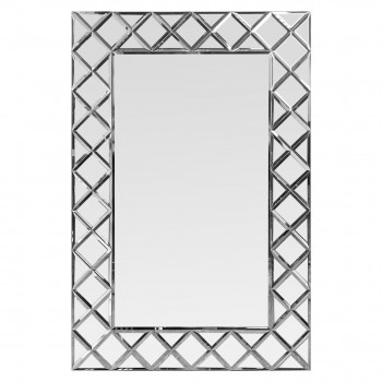 Венецианское зеркало в зеркальной раме Petit Cristal Серебро