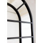 Зеркало-окно в форме арки в чёрной раме Joseph black