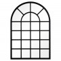 Зеркало-окно в форме арки в чёрной раме Joseph black