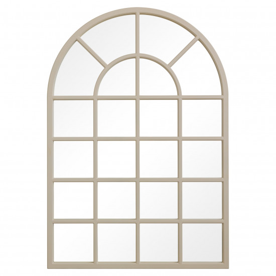 Зеркало-окно в форме арки в бежевой раме Joseph cream