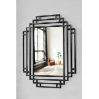 Зеркало многоугольное в черной раме Riserva black