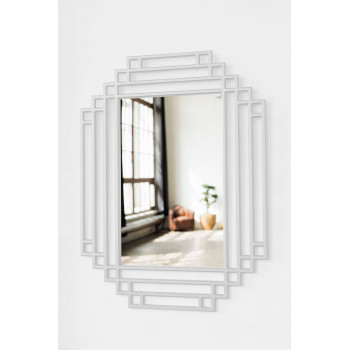 Зеркало многоугольное декоративное в белой раме Riserva white