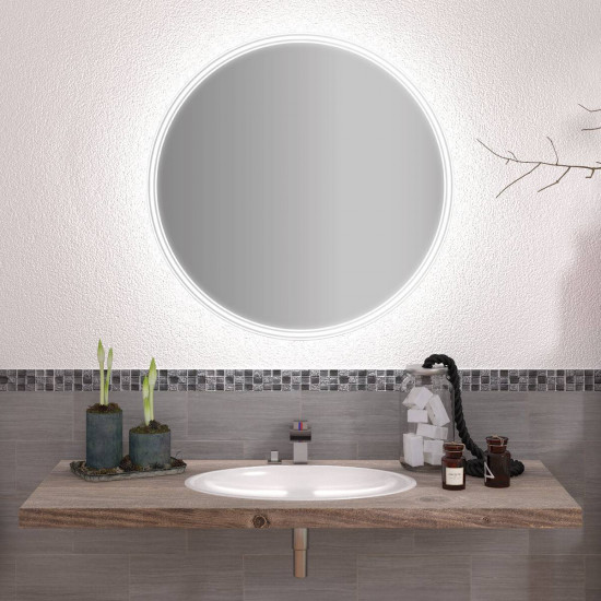 Круглое зеркало с подсветкой Алисия