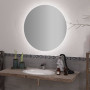 Круглое настенное зеркало с задней подсветкой эмбилайт Аура