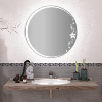 Круглое зеркало с подсветкой Месяц