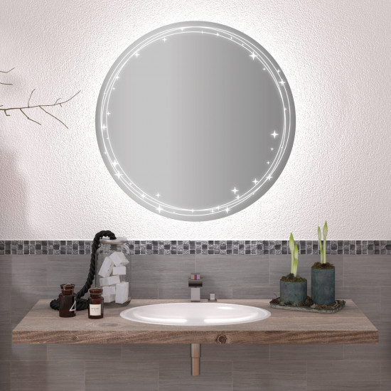Круглое зеркало с подсветкой Старлайт 3