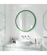 Круглое зеркало в зелёной раме Эва