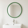 Круглое зеркало в зелёной раме Эва