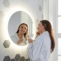 Круглое настенное зеркало со светодиодной LED-подсветкой Балтазар
