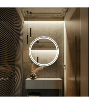 Круглое настенное зеркало со светодиодной LED-подсветкой Мадрид
