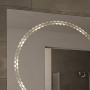Квадратное настенное зеркало со светодиодной LED-подсветкой Чейн