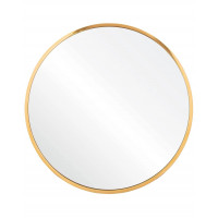 Круглое зеркало в золотой металлической раме Урсула 