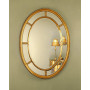 Зеркало овальное настенное в золотой раме Модена Золото