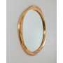 Круглое золотое ассиметричное зеркало неправильной формы Арагон
