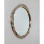 Круглое серебряное ассиметричное зеркало неправильной формы Арагон