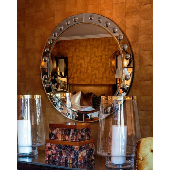 Круглое настенное венецианское зеркало Батист