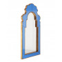 Синее настенное зеркало арочной формы Кальяри