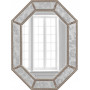 Дизайнерское интерьерное зеркало в раме Ньюпорт Серебро
