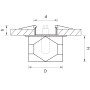 Встраиваемый точечный декоративный светильник под заменяемые галогенные или LED лампы Romb Lightstar 004060
