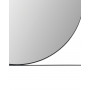 Круглое настенное зеркало в чёрной квадратной металлической раме Минклер
