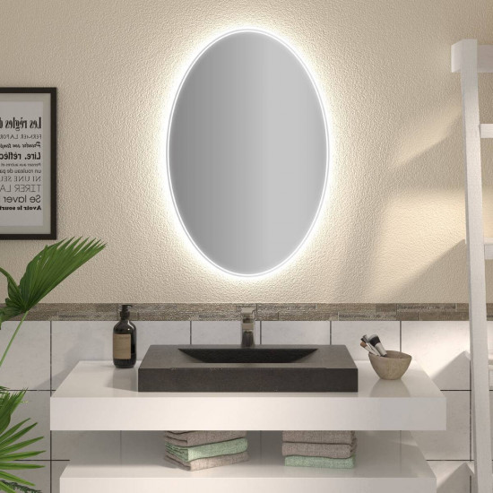 Овальное зеркало с подсветкой Мейла