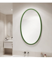Овальное зеркало в зеленой раме Марьяна