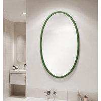 Овальное зеркало в зеленой раме Марьяна