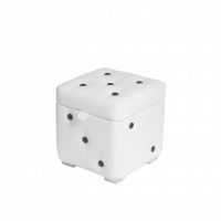 Пуфик-кубик Белый классический с ящиком 30х30х30 см