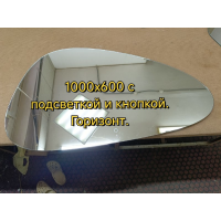 Зеркало-капля с подсветкой и тач-сенсором 100х60 см Р2604