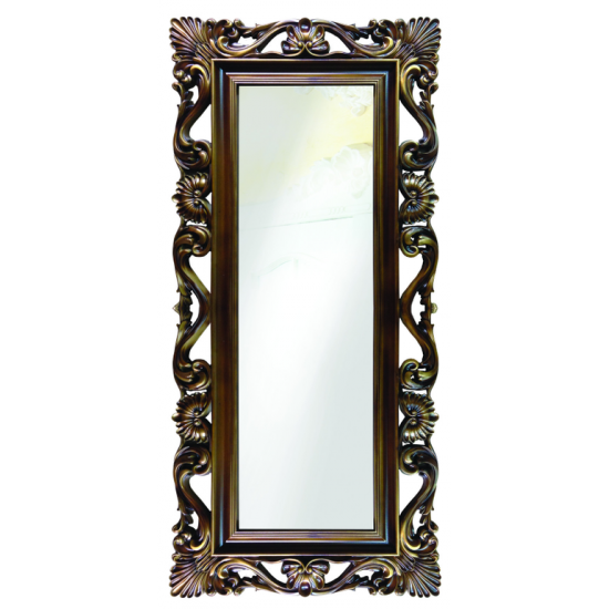 Зеркало напольное и настенное большое в полный рост в раме «Дэгни» Золотистый орех