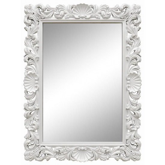 Зеркало настенное в белой раме «Арне» Белый глянец