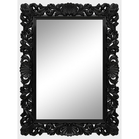 Зеркало настенное в чёрной раме «Арне» Чёрный глянец