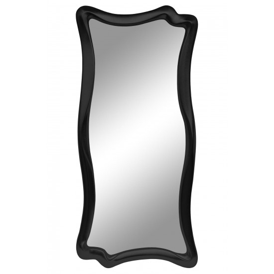Зеркало настенное в фигурной раме «Марна» Чёрный глянец