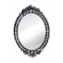 Овальное настенное зеркало в чёрной раме «Эджил» Чёрный/серебро