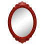 Овальное настенное зеркало в красной раме «Эджил» Красное