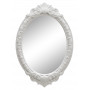 Овальное настенное зеркало в белой раме «Эджил» Белый матовый