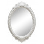 Овальное настенное зеркало в белой раме «Эджил» Белый глянец