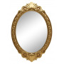 Овальное настенное зеркало в золотой раме «Эджил» Золото королевское