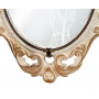 Овальное настенное зеркало в раме «Лока» Слоновая кость/золото/кракелюр