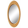 Овальное настенное зеркало в раме «Грид» Золото королевское