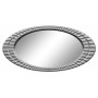 Овальное настенное зеркало в раме «Грид» Серебро хром