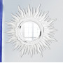Зеркало солнце настенное «Ринд» лучи цвета Белый/шебби шик