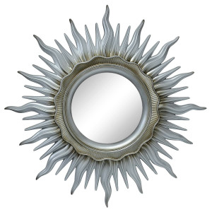 Зеркало солнце «Ринд» лучи цвета Серебро/патина