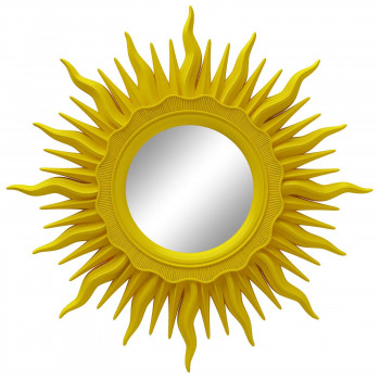 Зеркало солнце с лучами «Ринд» Жёлтое