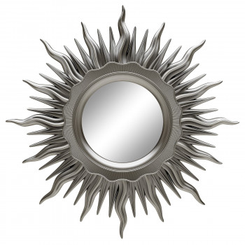 Зеркало солнце настенное «Ринд» лучи цвета Серебро хром