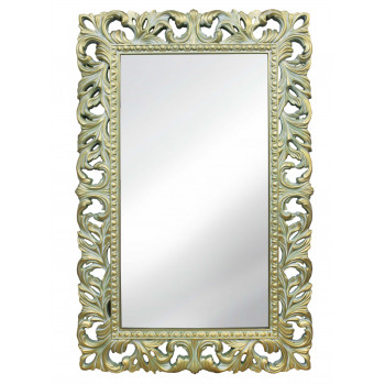 Зеркало настенное в раме «Анника» Олива/золото/патина