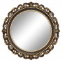 Круглое настенное зеркало в раме «Фроуд» Венге/золото
