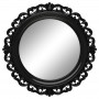 Круглое настенное зеркало в чёрной раме «Фроуд» Чёрный глянец